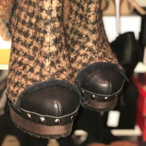 Stunning Chanel Fur Knee Boots with Toe Studding!